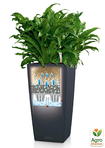 Розумний вазон з автополивом Lechuzа Cubico color 40, мускат (13151) - фото 5
