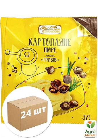 Пюре картофельное (б/п) Со вкусом грибов ТМ "Golden Dragon 37г упаковка 24 шт