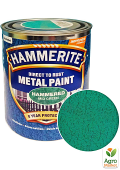 Фарба Hammerite Hammered Молоткова емаль по іржі зелена 0,75 л2