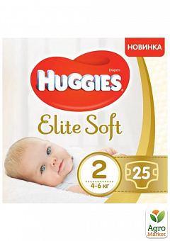 Huggies Elite Soft Размер 2 (4-6 кг), 25 шт2