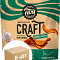 Грінки житньо-пшеничні хвилясті "Часник" ТМ "Flint Craft Grenki" 90г упаковка 8 шт