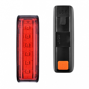 Велоліхтар AQY-0115-6SMD (червоний), ЗУ micro USB, вбудований акумулятор - фото 2