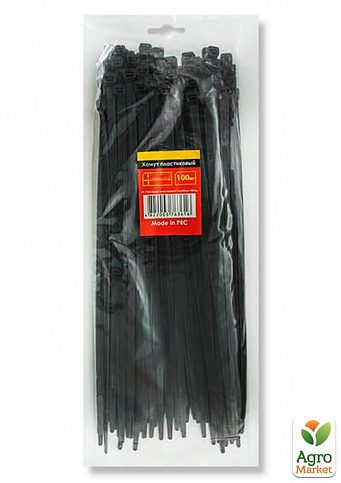 Хомут пластиковий 2,5x150 мм, (100 шт/упак), чорний INTERTOOL TC-2516