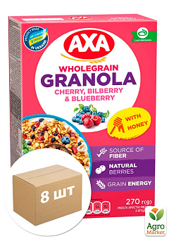 Мюсли с ягодами ТМ "AXA" 270г упаковка 8шт1