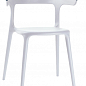 Крісло Papatya Luna біле сидіння, верх прозоро-чистий (2332)