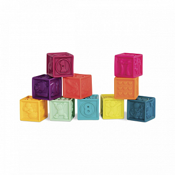 Розвиваючі силіконові кубики - ПОРАХУЙМО! (10 кубиків,  в сумочці, м'які кольори) - фото 3