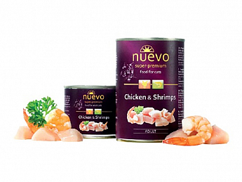 Nuevo Adult Chicken & Shrimps Вологий корм для кішок з куркою та креветками 200 г (5951720)