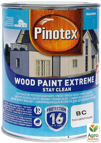 Краска для деревянных фасадов  Pinotex Wood Paint Extreme Бесцветный 0,94 л