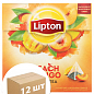 Чай чорний Peach mango ТМ "Lipton" 20 пакетиків по 1.8г упаковка 12 шт