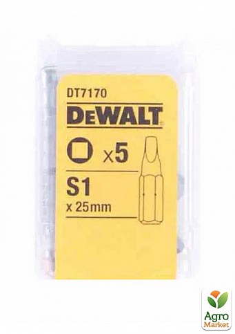 Набір біт DeWALT Square, S1, L = 25 мм, 5 шт DT7170 ТМ DeWALT
