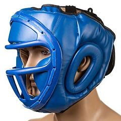 Боксерский шлем закрытый Everlast M синий SKL83-2808571