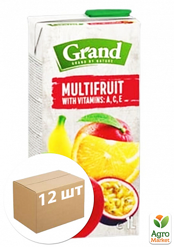 Фруктовый напиток Мультифруктовый ТМ "Grand" 1л упаковка 12 шт