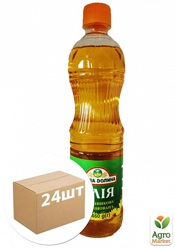 Олія соняшникова "Світла Долина" 0,5л/450г (нерафінована) упаковка 24шт