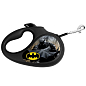 Повідець-рулетка для собак WAUDOG R-leash, малюнок "Бетмен Чорний", XS, до 12 кг, 3 м, світловідбиваюча стрічка чорний (8123-1001-01)