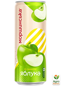 Напій соковмісний Моршинська Лимонада зі смаком яблука 0.33 л1