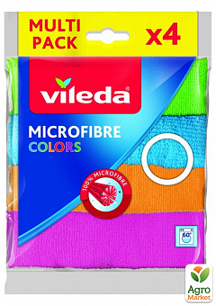 Салфетки из микрофибры Colors Vileda, 4 шт1
