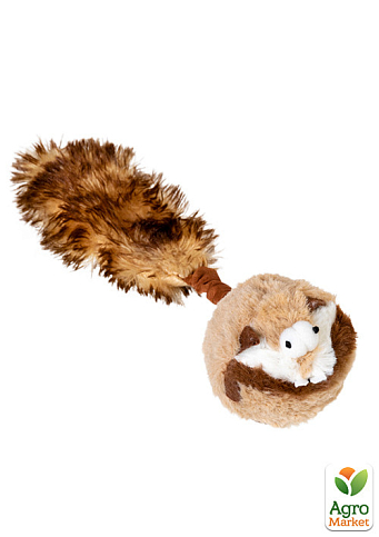 Игрушка для собак Барсук с 2-мя пищалками GiGwi Catch&fetch, искусственный мех, 26 см (75039)