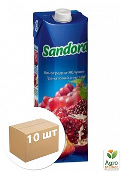 Нектар виноградно-яблучно-гранатовий ТМ "Sandora" 0,95 л упаковка 10шт2
