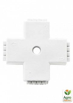 Соединитель X для LED ленты RGB Lemanso пластик 4 гнезда / LMA9438 (936108)1