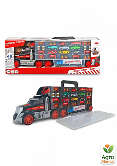 Ігровий набір "Трейлер перевізник авто" вантажівка з ручкою, 7 машин, довжина 62 см, 3+ Dickie Toys2