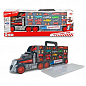 Игровой набор "Трейлер перевозчик авто" грузовик с ручкой, 7 машин, длина 62 см, 3+ Dickie Toys
