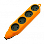 Колодка "Апельсин" 4 гнезда 10A/250V без заземл. Lemanso / LMK75003 Макс.2500Вт оранжевый (752003)
