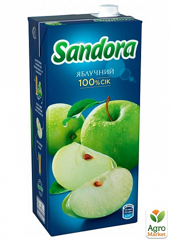Сок яблочный ТМ "Sandora" 2л упаковка 6шт - фото 2