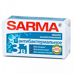 Хозяйственное мыло Сарма с антибактериальным эффектом 140г1