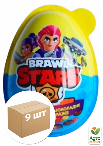 Яйцо - сюрприз "Brawl Stars" упаковка 9шт