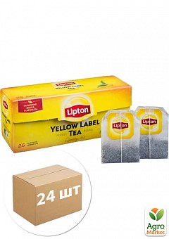 Чай ТМ "Ліптон" 25 пакетиков по 2г упаковка 24шт1