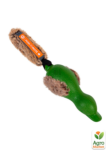 Іграшка для собак Качка з вимикається пищалкою GiGwi Push to mute, гума, штучне хутро, 30 см (2331)