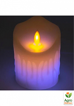 Свічка LED Lemanso RGB 75*100мм 3xAAA (немає компл.) IP20 / LM36006 (+пульт, еф. полум'я) (336505)1