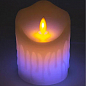 Свічка LED Lemanso RGB 75*100мм 3xAAA (немає компл.) IP20 / LM36006 (+пульт, еф. полум'я) (336505)