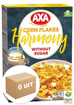 Кукурудзяні пластівці (без додавання цукру) ТМ "AXA" 270г упаковка 6шт1