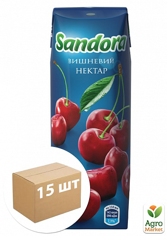 Нектар вишневий ТМ "Sandora" 0,25 л упаковка 15шт