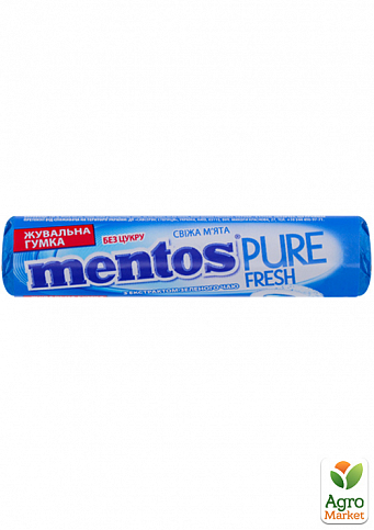 Резинка жевательная  Pure fresh roll Мята ТМ "Ментос" 15,75г упаковка 16 шт - фото 2