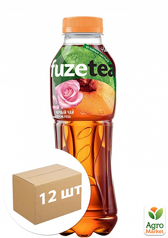 Чай FUZETEA Персик + троянда 0.5 л упаковка 12 шт