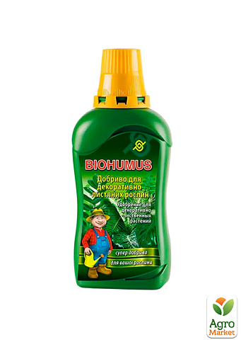 Добриво BIOHUMUS для зелених рослин (біогумус) 0,7-0,2-0,5 ТМ "Agrecol" 350мл