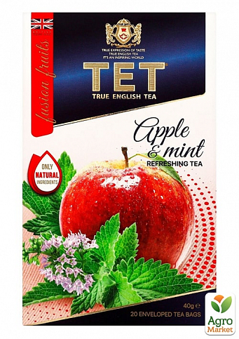Чай зелений (яблуко-м'ята) (в конверті) ТЕТ 20x2г упаковка 12шт - фото 2