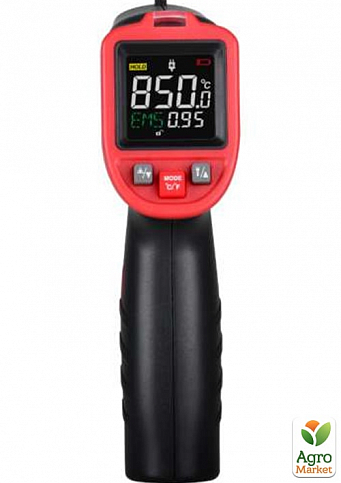 Безконтактний інфрачервоний термометр (пірометр) цв дисплей, термопара -50-850°C, 12:1, EMS=0,1-1 WINTACT WT323B - фото 7