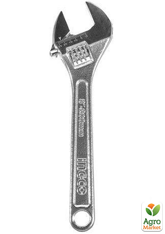 Розвідний ключ 200 мм (0–24 мм) INGCO