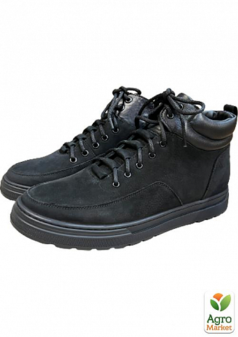 Чоловічі зимові замшеві черевики Faber DSO160511\1 45 30см Чорні - фото 2