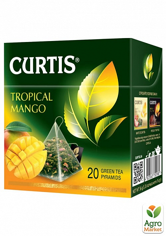 Чай Tropican Mango (пачка) ТМ "Curtis" 20 пакетиків по 1,8г