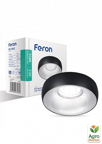 Встраиваемый светильник Feron DL1842 черный хром (40043)