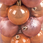 Набор елочных шариков перламутр 5 см 30 шт. Лососевый (1556-4) купить