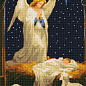 Алмазная мозаика - Под защитой ангела с голограммными стразами (AB) AMO7865