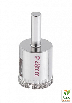 Свердло алмазне трубчасте по склу та кераміці 28 мм INTERTOOL SD-03582