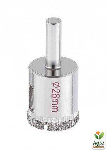 Свердло алмазне трубчасте по склу та кераміці 28 мм INTERTOOL SD-0358