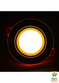 LED панель Lemanso LM1036 Сяйво 6W 450Lm 4500K + оранж. 85-265V / круг + стекло (336102)1