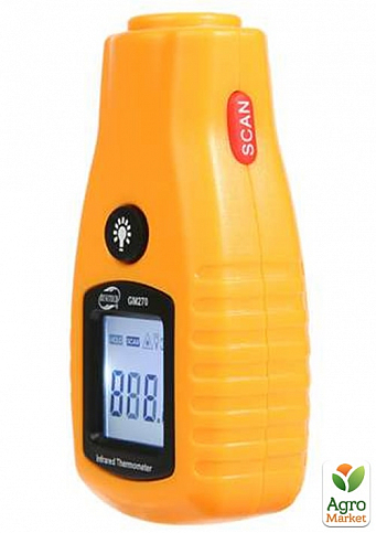 Безконтактний інфрачервоний термометр (пірометр) -32-280°C, 8:1, EMS=0,95 BENETECH GM270 - фото 2